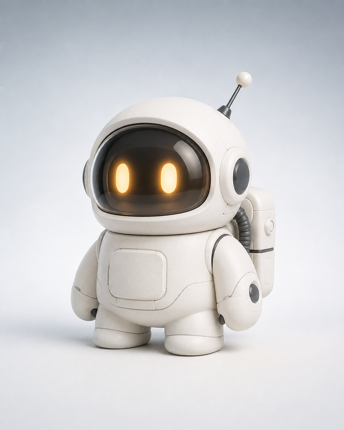 Echo, a graphite productivity robot with a monitor-style head and a wide mint-green display eye.