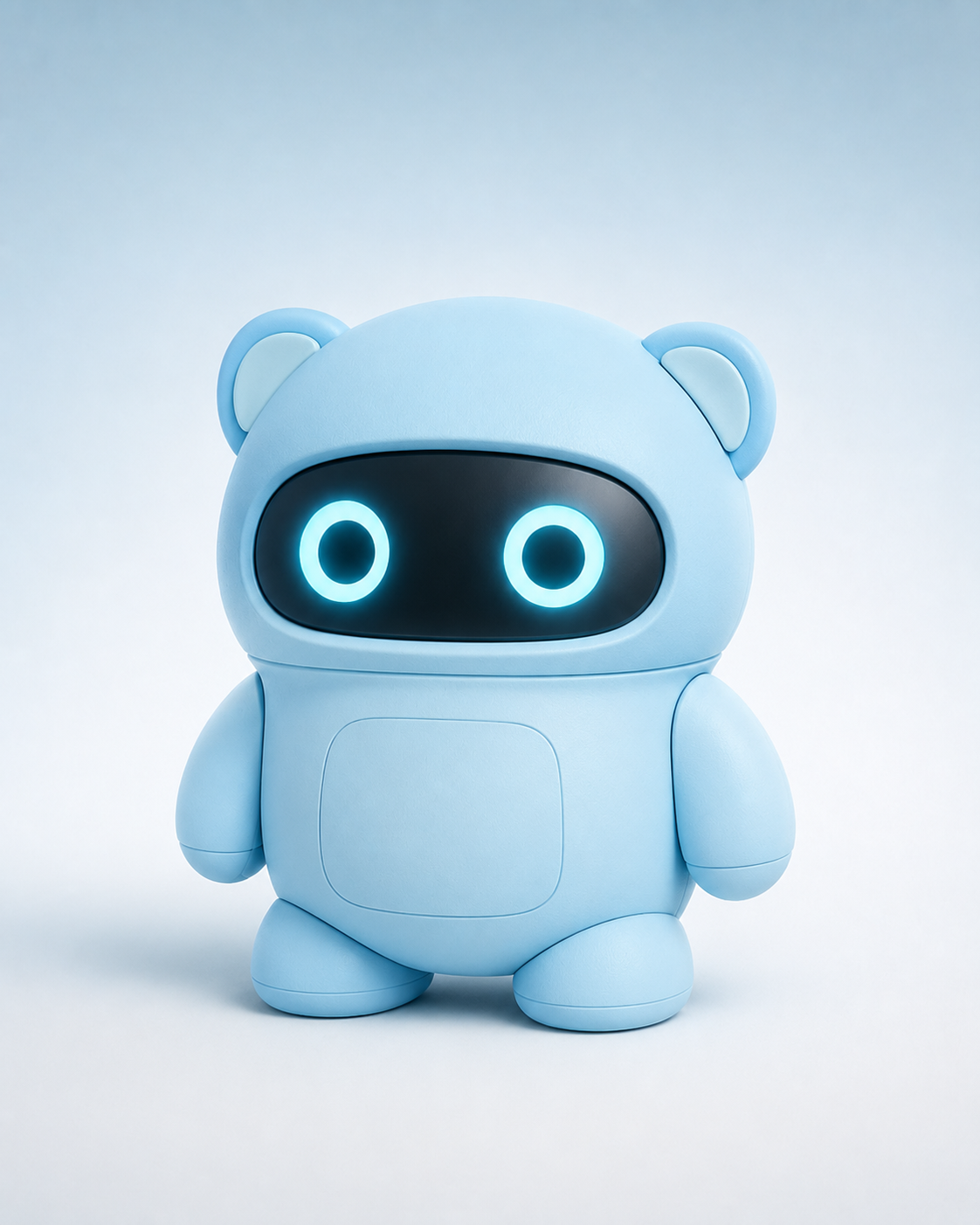 Orbit, a white astronaut-styled explorer robot with a domed helmet and amber glowing eyes.